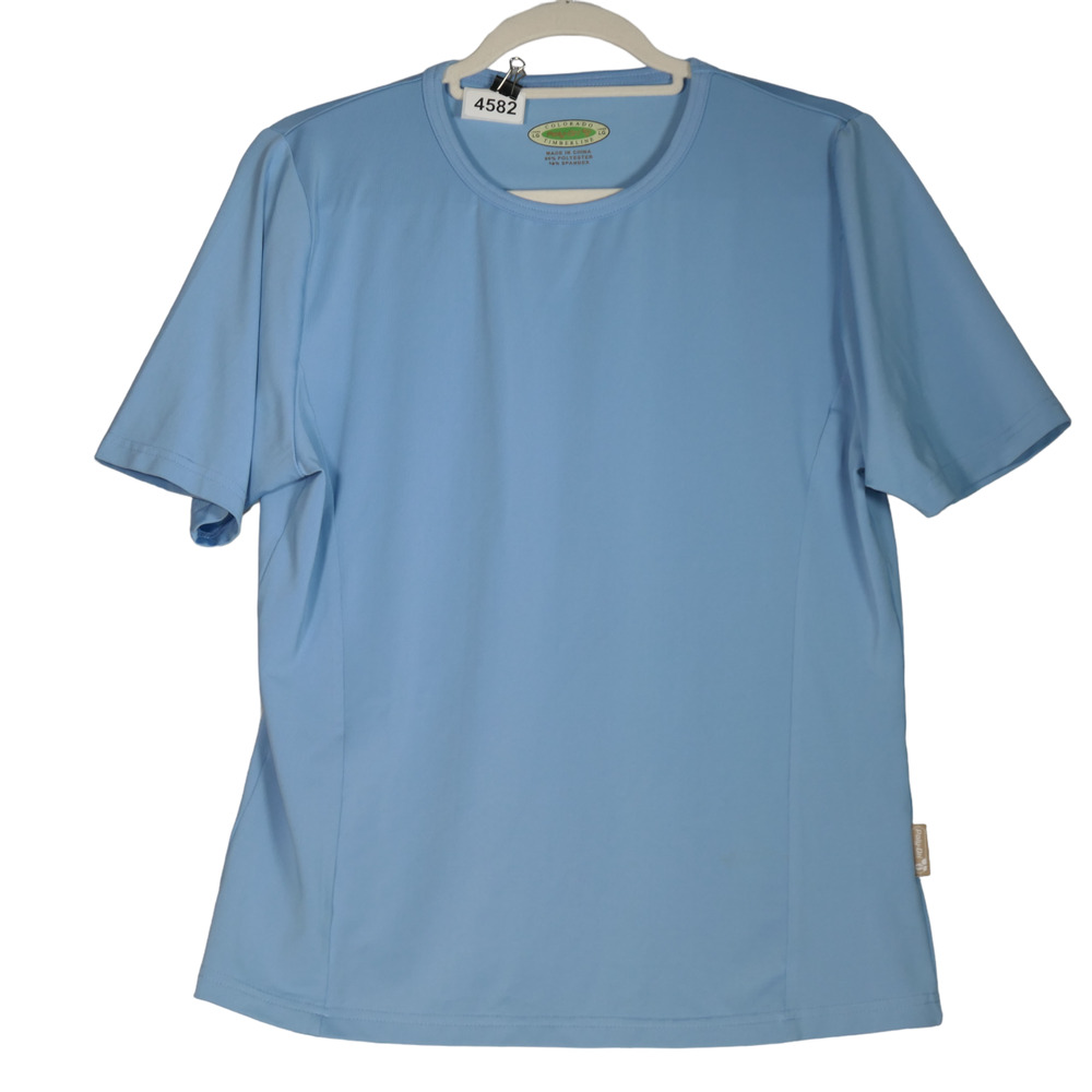 Colorado Timberline Performance Top Womens Large Blue T Shirt Tee Active
